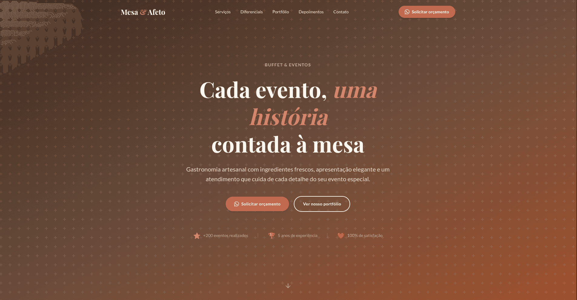 Preview do projeto Mesa & Afeto
